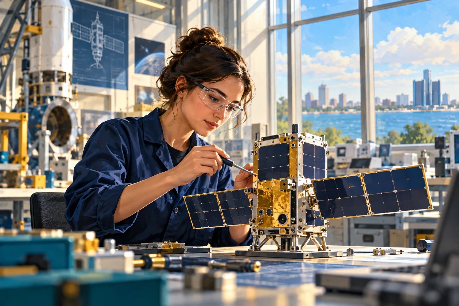Editorial illustration for Detroit Space Innovation Hub Sets October 28 Launch